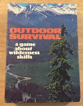 Outdoor Survival Board Game 1972 Avalon Hill Game Vintage Vg