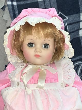 Vintage 1973 Madame Alexander Mommies Pet Baby Doll Pink Dress 20 "