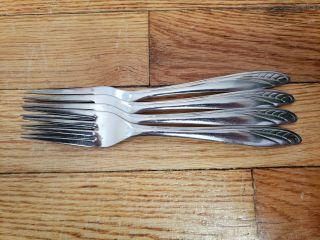 4 Antique Vintage Collectable Majesco Stainless Steel Forks 7 " - Usa