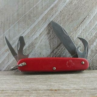 Vintage 1980s Imperial Usa Red Official Boy Scouts Of America Pocket Knife Bsa