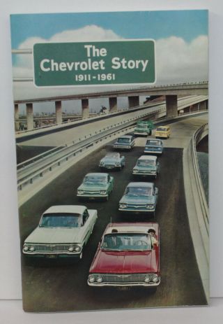 Vtg The Chevrolet Story Book Gm Brochure General Motors 1911 - 1961 Auto History