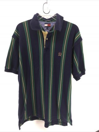 Tommy Hilfiger Vintage Striped Cotton Polo Shirt Men 