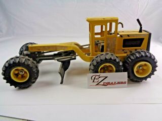 Vintage Tonka Road Grater Pressed Steel Construction Toy Yellow