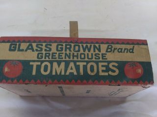 Vintage Tomatoes Packing Box With Wood Handle