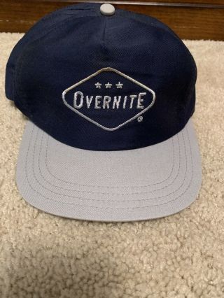 Vintage Overnite Trucking Snapback Hat Made In The Usa