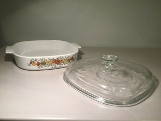 Vintage Corning Ware Le Romaine Spice of Life A - 10 - B with Lid EUC 3
