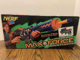Vintage 1994 Nerf Max Force Sawtooth Box Only Only