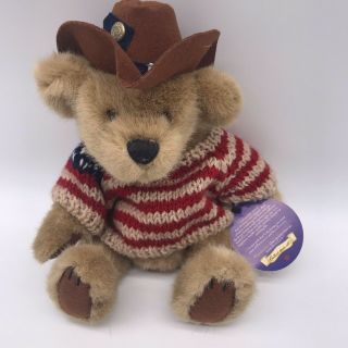 Brass Button Bears Cody Teddy Bear Plush 12 " Animal Usa Flag Sweater Hat G8