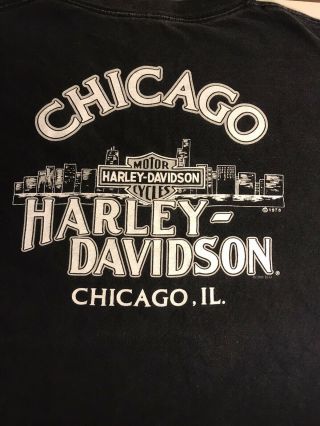 Vintage 1999 Chicago Illinois Harley Davidson Made In Usa T Shirt Mens Xl