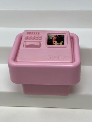 Vintage Mattel Barbie Pink Nightstand Dream House 1977 Computer Furniture Piece