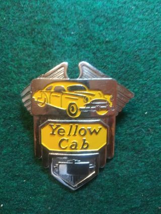 Vintage Yellow Cab Hat Jacket Badge - Hat Lapel Pin