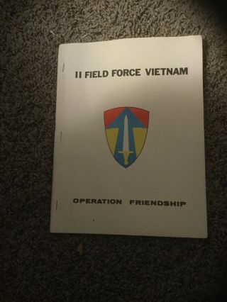 Ii Field Force Vietnam Operation Friendship Pamphlet
