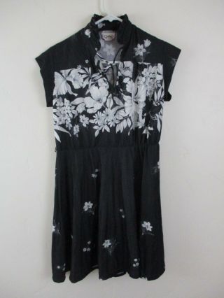 Qr Vintage Polyester Dress Women 
