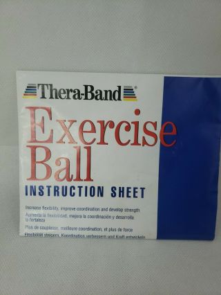 Vtg Thera - Band Standard Series Exercise Ball Instruction Sheet -