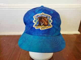 Vintage Joe Camel Cigarettes Smooth Character Snap Back Hat Blue