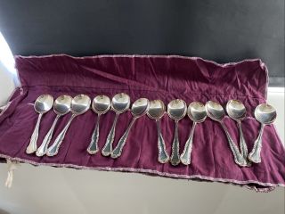 Vintage Mappin & Webb Silver Plated “russell” Soup Spoons