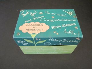 Vintage Stylecraft 811 Occasions To Remember Holiday File Card Box Tin