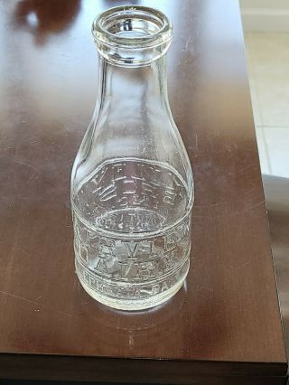 Vintage Ephrata Pa Milk Bottle Quart Fairview Dairy F.  S.  Miley
