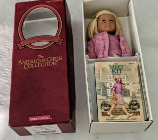 Vintage American Girl Mini 6.  5 - Inch Kit Kittredge Doll And Book (retired)