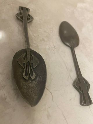 LIBERTY & CO TUDRIC PEWTER SPOON SET BY ARCHIBALD KNOX 2