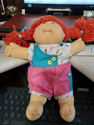 1985 Cabbage Patch Kids Doll Red Hair Blue Eyes 3 Model Hard To Find