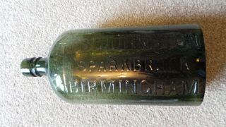 Vintage Green Glass Bottle T St Johnston Sparkbrook Birmingham Antique Bottle