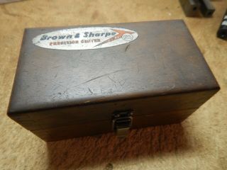 Vintage Empty Wooden Wood Case For Brown And Sharpe Magnetic Sine Block