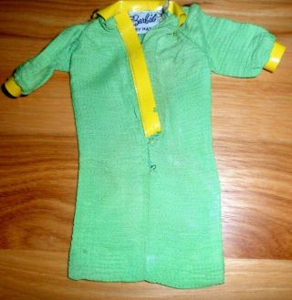 1824 Snap Dash Barbie Chartreuse Green Dress 1960 
