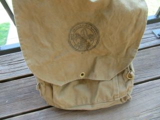 Vintage Bsa Boy Scouts Of America No.  573 Haversack Canvas Backpack.  Item.