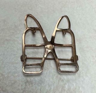 Vintage Rose Gold Sterling Silver Unique Brooch / Pin 5.  6 Grams 5 - A1236