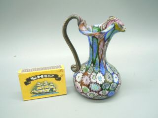Vintage Murano Venetian Fratelli Toso Millefiori Art Glass Vase