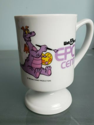 Vintage 1982 Walt Disney World Epcot Figment Dragon Pedestal Coffee Cup Mug