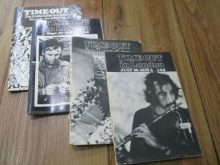 Time Out The Living Guide To London 4 X Rare Vintage Mags Lates 60s/early 70s.