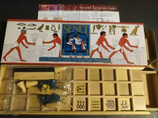 Vintage Senet Board Game Of Egyptian Pharoahs Wooden