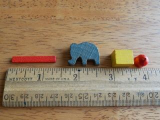 Juri Matchbox Wooden Toy Elephants Miniature West Germany Vintage 3