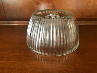 Vtg Ribbed Glass Cake Plate Pastry Stand Cover Replacement Dome Lid Only