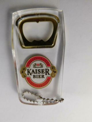 Kaiser Beer Vintage Bottle Opener Key Chain Fob Germany Brewery Advertising