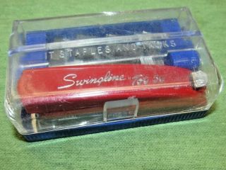 Vintage Swingline Tot 50 Stapler In Plastic Case