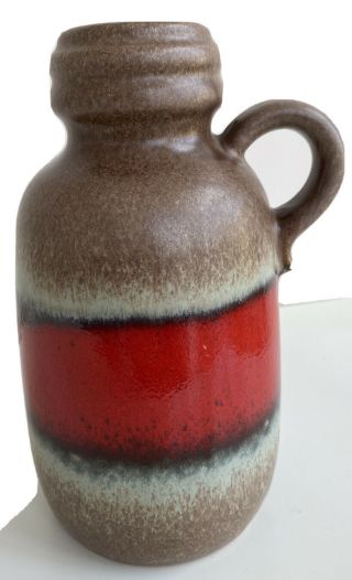 Vintage West German Pottery Vase.  Scheurich Mid Century Pitcher.