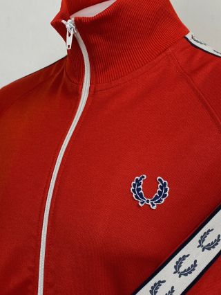 Fred Perry | Vintage Taped Track Jacket M|l (red) Mod Scooter Casuals Terraces