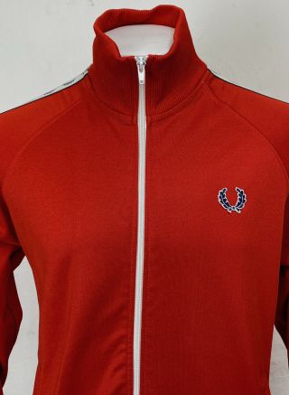 Fred Perry | Vintage Taped Track Jacket M|L (Red) Mod Scooter Casuals Terraces 2