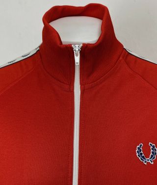 Fred Perry | Vintage Taped Track Jacket M|L (Red) Mod Scooter Casuals Terraces 3