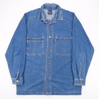 Vintage Karl Kani - Jean Classic Blue 00s Long Sleeve Denim Shirt Mens Xl
