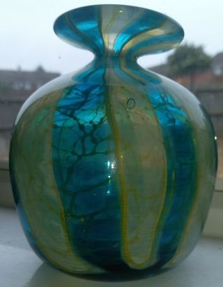 Vintage 1970s Mdina Studio Art Glass Posey Vase.  No Chips Or Cracks.