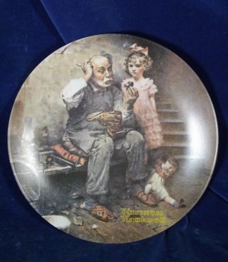 Vtg 1978 Norman Rockwell Plate The Cobbler Or Dolly’s Shoe Ltd Ed Ex Cond Doll
