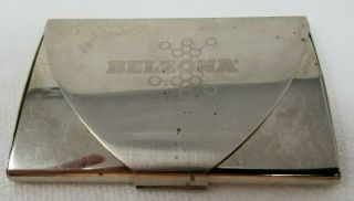 Vintage Belzona Aluminum Business Card Holder