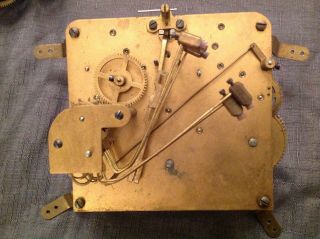 Antique German Clock Movement Westminster Chime 13cm Plates Spare Parts