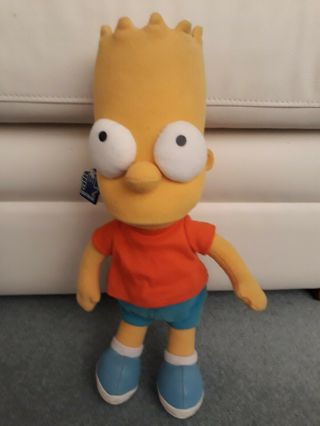 Bart Simpson Tv Show Vintage Soft Plush Toy Applause 15 "