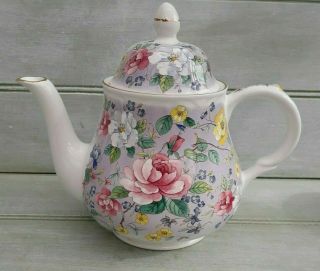 Vintage Chintz Arthur Woods Teapot 2 Pints