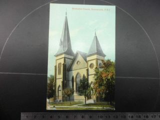 Vintage Postcard.  Methodist Church,  Summerside,  Prince Edward Island,  Canada